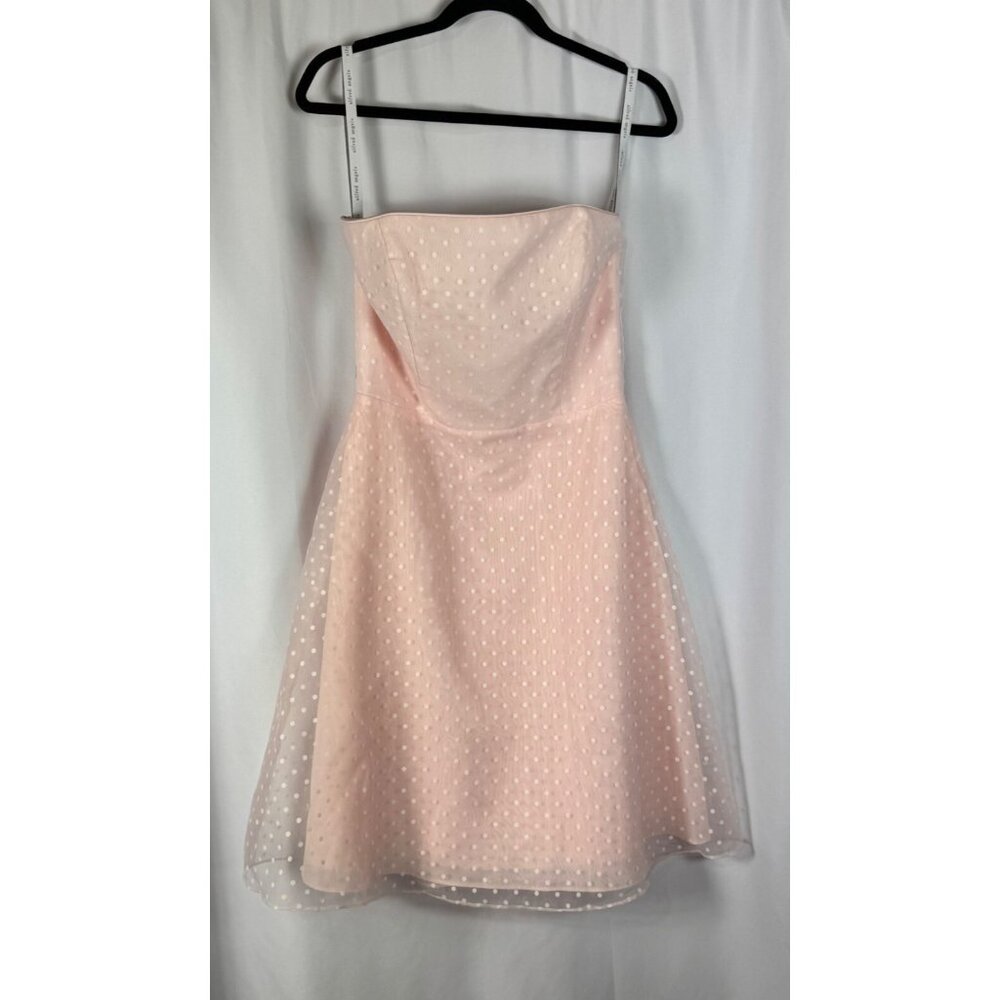 Alfred Angelo Strapless Light Pink Polka Dot Party Dress